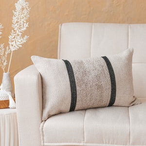 Lumbar Pillow Cover Earthy Minimalist Bohemian Decorative Sofa Pillow Cover Color Block Pillow Case Rectangle