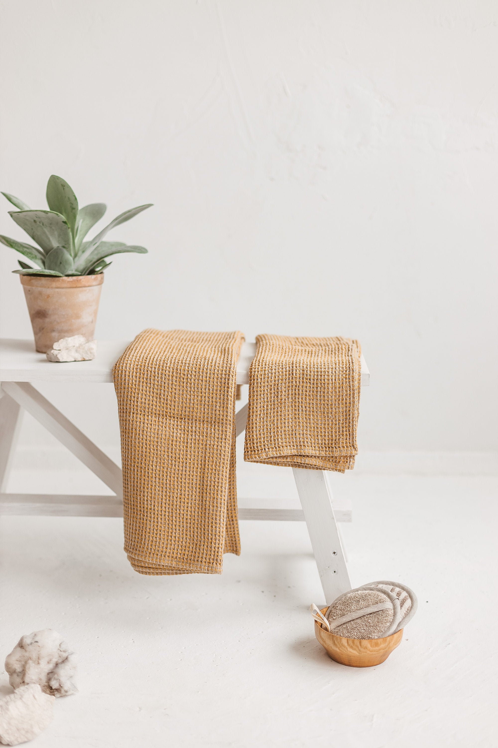 Natural Linen Waffle Bath Sheet Linen Bath Towel Large Sauna - Etsy