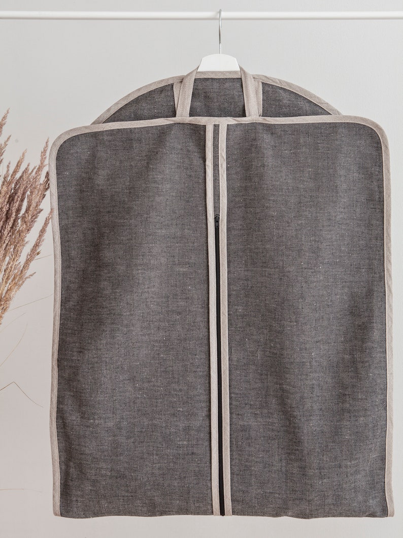 Linen Garment Bag Natural Travel Covers Long Cotton Clothes Etsy