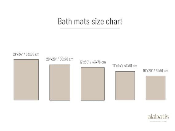 Black Linen Neutral Waffle Fabric Bath Mat Farmhouse Bathroom Decor 