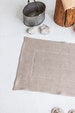 Natural linen waffle bath mat double layered non dyed organic vegan shower rug 