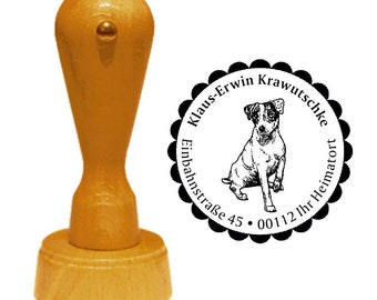 Wooden jack russell | Etsy personalisierter Stempel Holzstempel « JACK RUSSEL TERRIER