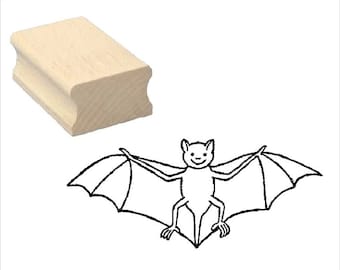 Stempel « Fledermaus Vampir » Adressenstempel Motivstempel Holzstempel
