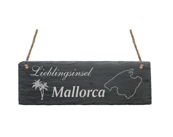 Deko Aufsteller Schriftzug Insel MALLORCA Schild zum Hinstellen Gravur 20x17cm ❤