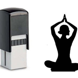 Stempel Bonuskartenstempel « YOGA » 10 x 10 mm Motiv Meditation Bonuskarte Bonus Karte Kunde Kundenkarte Yogalehrer Yogaschule Yogastunden