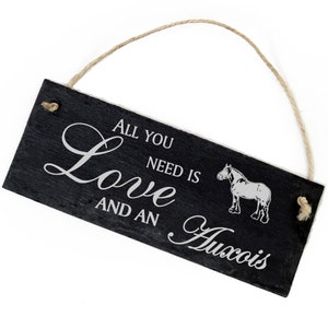 Slate Decoration Auxois Horse Shield 22 x 8 cm - All you need is Love and an Auxois