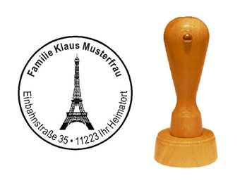 Stamp wooden stamp « EIFFEL TOWER Paris »