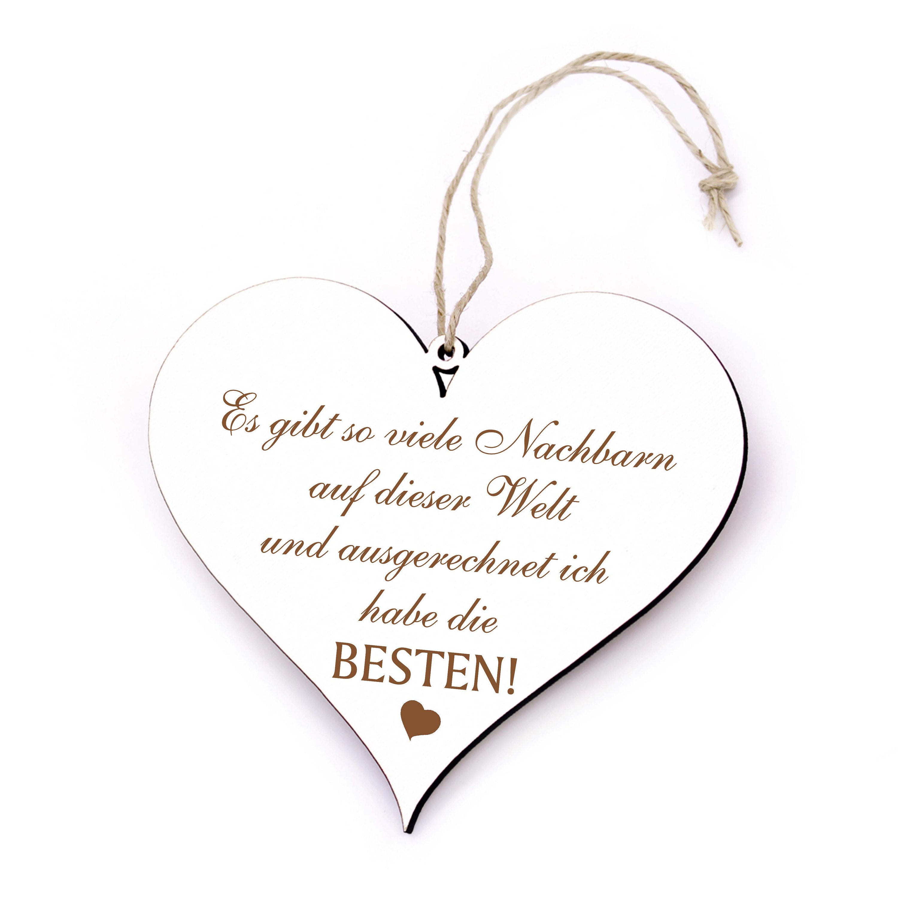 Schild Herz Spruch BESTE NACHBARN der Welt Herzschild 13 x Etsy