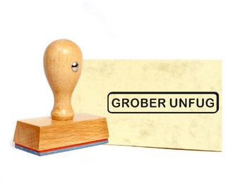 Cachet Grossier Absurdité - Poinçon en bois - 49 x 9 mm - Timbre de bureau rigolo Timbre de réservation Cachet de la comptabilité Administration Bureau école