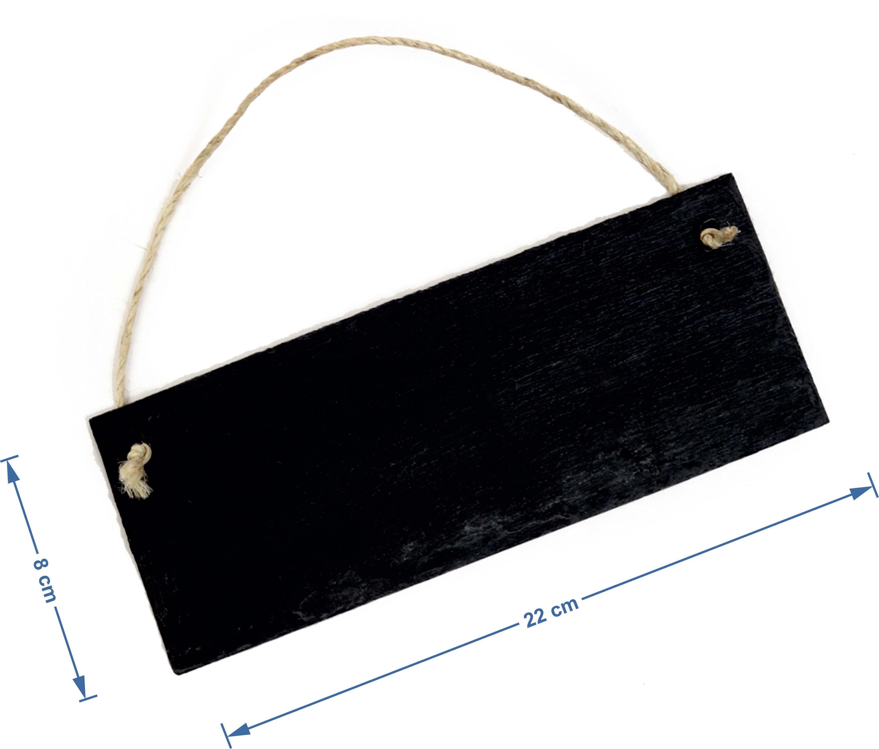 Schiefertafel 'Lieblingsinsel Usedom' – 22x8 Cm, Mit Lasergravur & Juteband, Wetterfest Für Innen & Außen