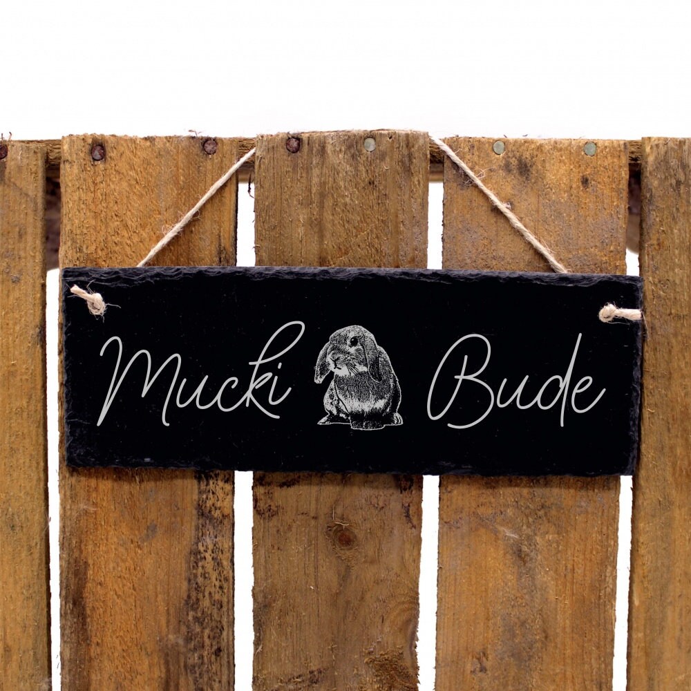 Nanyuk Kaninchen Warnschild – Metallschild Für Tür Oder Garten, Größe A4 (30,5x20 Cm)