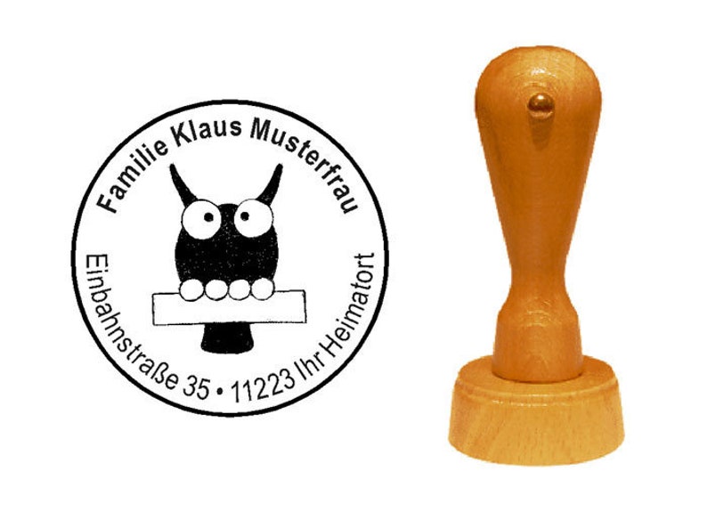 Stempel Holzstempel EULE martin 3 Bild 1