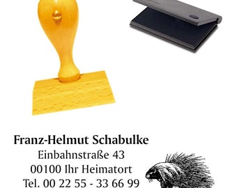 Holzstempel  - Stachelschwein - Stempel