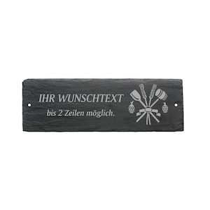 Weatherproof door sign &quot;BRAUER&quot; with desired text or name - approx. 22 x 8 x 0.5 cm sign nameplate brewery Maltsen beer brewer bier company