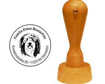Stamp Wooden Stamp Dog Bearded Collie