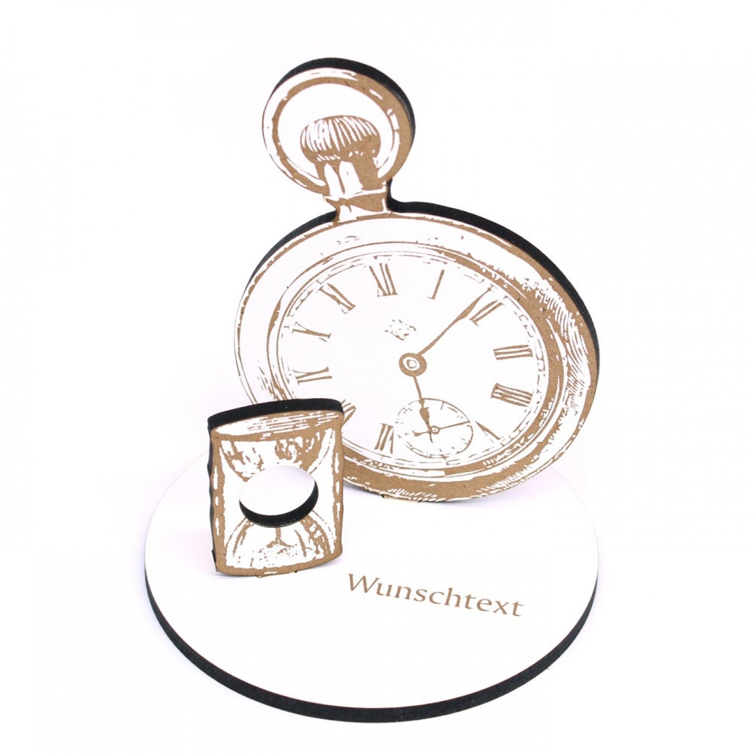 Geldgeschenk Uhr Gutschein Taschenuhr mit Wunschtext Gutschein