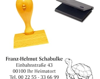 Holzstempel  - Schildkröte - Stempel