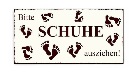 Vintage Schild bitte Schuhe ausziehen Shabby | Etsy Vintage Schild bitte Schuhe ausziehen Shabby | Etsy