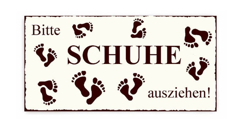 Vintage Schild bitte Schuhe ausziehen Shabby Etsy