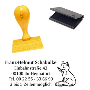 Timbro di legno-Fox-Stamp