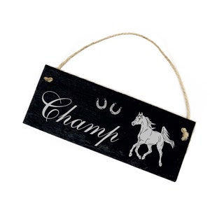Slate board horse Arabian - with desired name - door sign 22 x 8 cm weatherproof - stable sign horse stable riding stable horse box riding thoroughbred