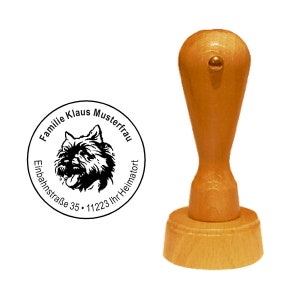 Houten stempels hond Cairn Terriër