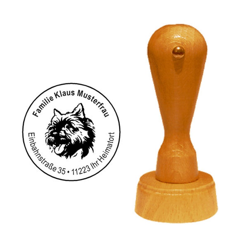 Stamp Wooden Stamp Dog Cairn Terrier image 1