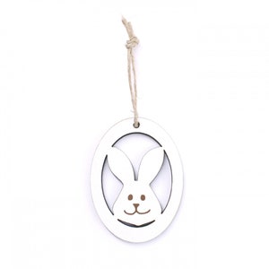 Easter Pendant Cute Easter Bunny - Easter Egg Shield Easter Bunny Face - 5 x 7 cm - Easter Pendant Easter Decoration Easter Decoration Spring Children