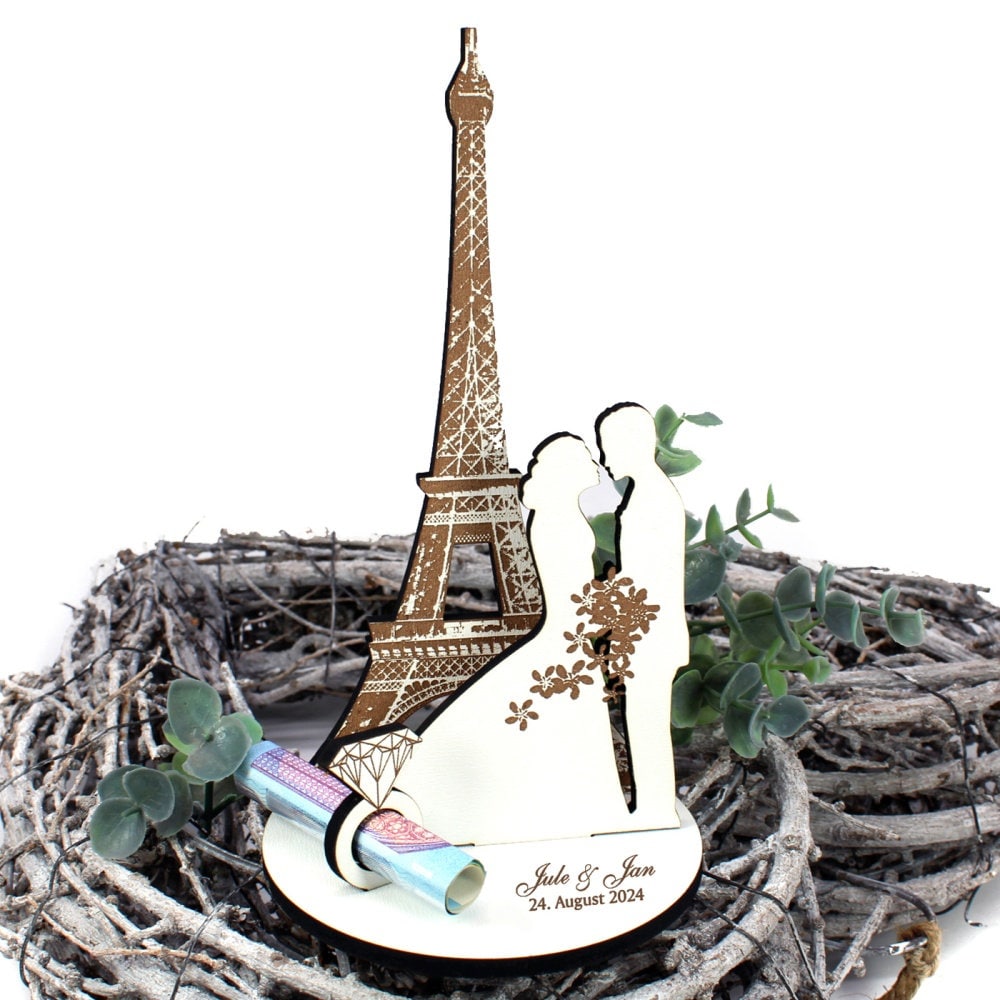 Tarjetas De Aniversario Para Hombres Y Mujeres – Bon Anniversaire Torre Eiffel – Regalos Inspirados En Francia Para Esposa, Marido, Novia, Novio