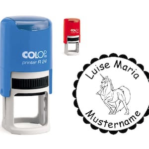 Timbre Timbre Timbre enfants « EINHORN » avec nom personnel cadeau école école début école enfants enfants fille Licorne