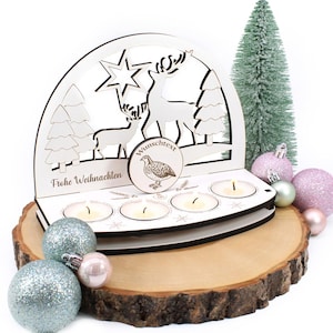 Decoration candle arch quail tealight holder personalized Christmas Christmas decoration