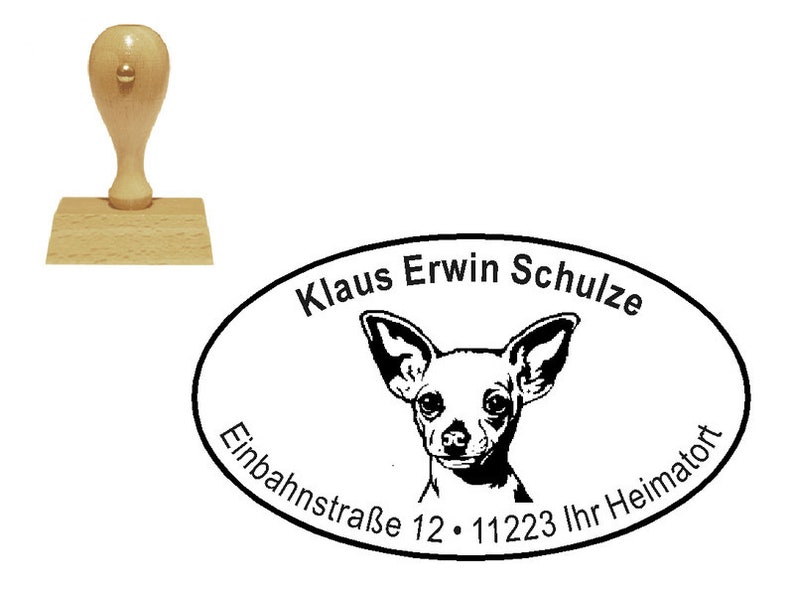 Stempel Holzstempel HUND CHIHUAHUA 01 Bild 1