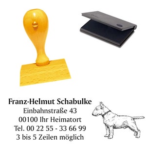 Bull Terrier cane - bollo bollo legno