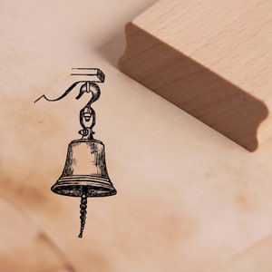 Timbro Maritime Ship Bell - Timbro motivo - circa 28 x 58 mm - Scrapbooking Timbro di legno Goffratura - Nave regalo Mare Nautico Mare del Nord Mare del Nord