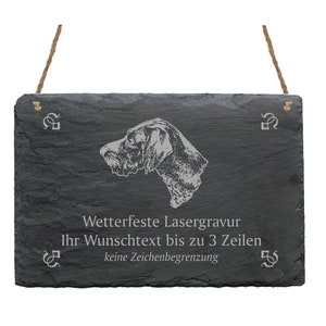 German DRAHTHAAR slate board with desired engraving