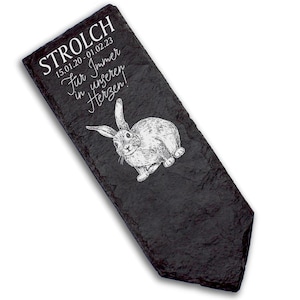 Grave marker grave decoration gravestone - rabbit - personalized grave decoration 8 x 22 cm grave decoration keepsake pet name date
