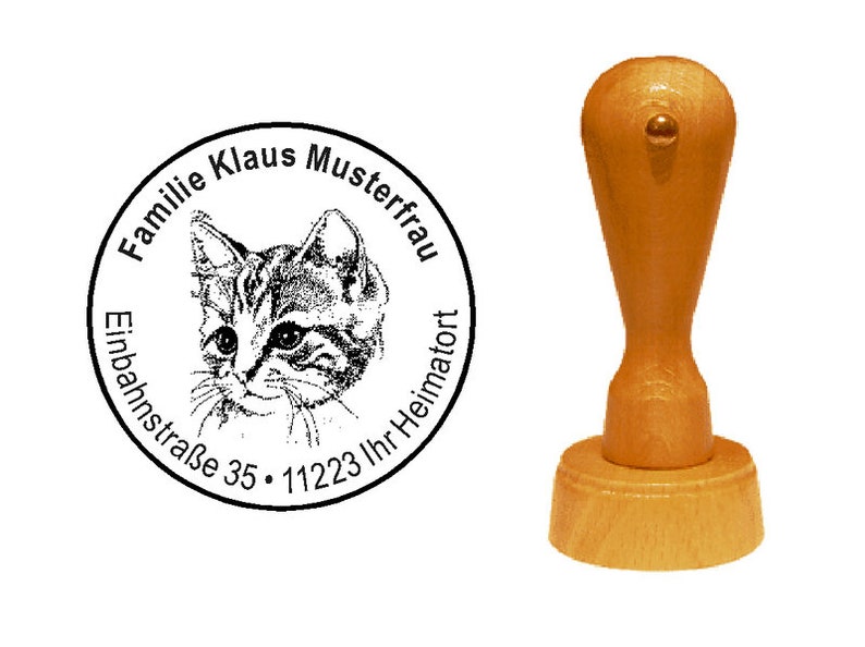 Stempel Holzstempel Katze 4 Bild 1