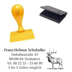 Wooden Stamp - Deer - Stamp