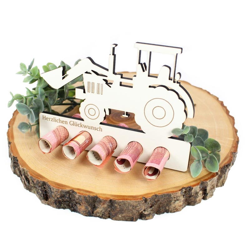 Tractor Gift - Money Gift Idea - Gift Idea for Money Gift Certificate - Gift Certificate for Tractor, Farmer, Grandpa image 1