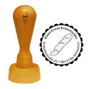 Francobollo indirizzo "BAGUETTE" con indirizzo personale e motivo - timbro timbro di legno timbro timbro timbro timbro timbro timbro timbro timbro indirizzo panetteria panetteria Francia Francese