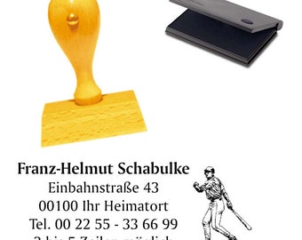 Holzstempel BASEBALL Sport - Stempel