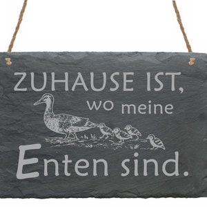 Sign Home is Where My Ducks Are - From Slate - 22x16 - Door Sign Wall Decoration - Farm Country House Farmer Duck Duck Keeping