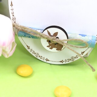 Uova Di Pasqua In Legno Porta Soldi – Regalo Originale Con Coniglietti Incisi 'Frohe Ostern'