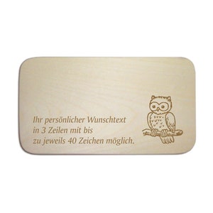 Personal breakfast board « OWL » bread board breakfast gift children school enrollment school kindergarten eagle owl