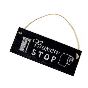 Tablica łupkowa pit stop - znak toalety toaleta pompa papieru toaletowego toaleta - znak na drzwi łupek znak toalety dekoracja drzwi - 22 x 8 cm - biuro rodzinne