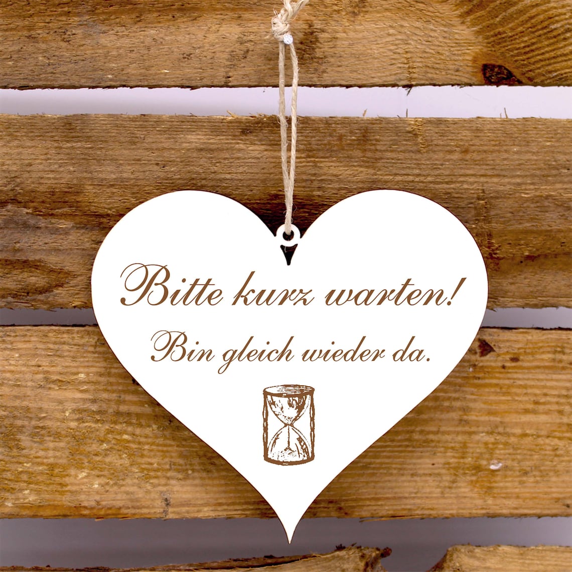 Schild Herz Bitte kurz warten bin gleich wieder da Etsy