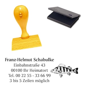 Wooden Stamp - Perch Fish - Stamp