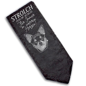 Grave marker grave decoration gravestone - Chihuahua shorthair - personalized grave decoration 8 x 22 cm grave decoration keepsake pet name date