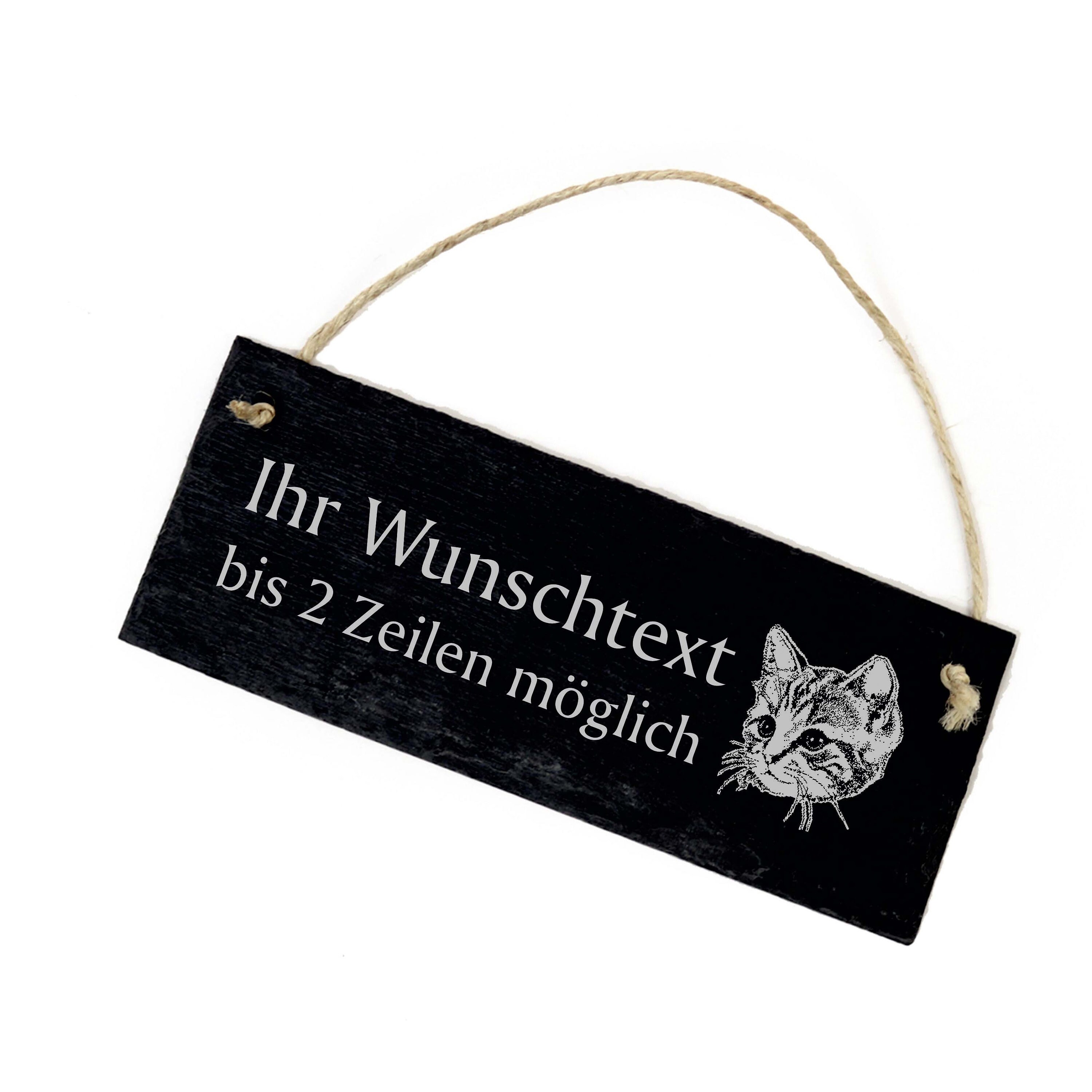 Weatherproof door sign house cat - with desired text or name • approx. 22 x 8 cm • sign name plate family cat accessories doorbell kitten