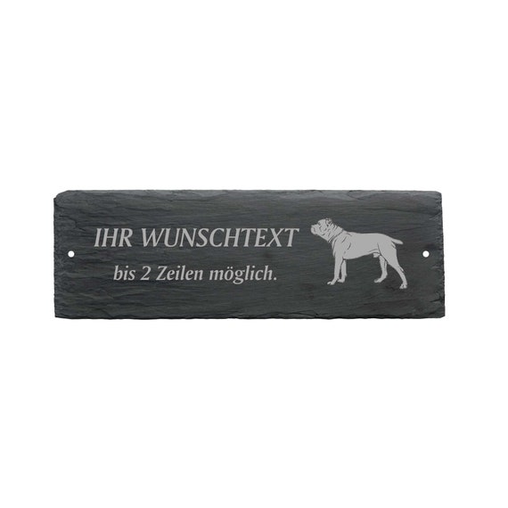 Schild Name Namensschild Hund Schiefer Türschild « CANE CORSO ITALIANO » pers Schild Name Namensschild Hund Schiefer Türschild « CANE CORSO ITALIANO » pers